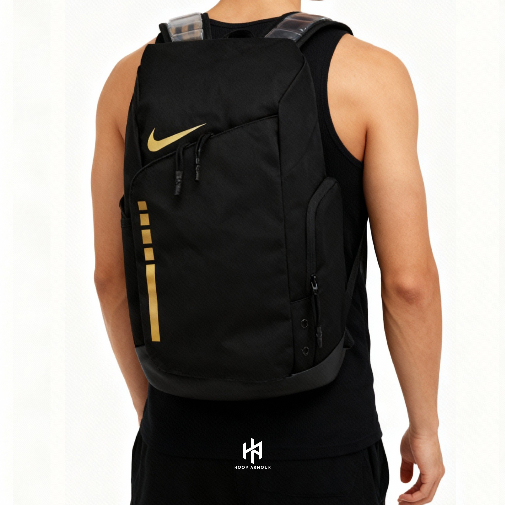 black and gold elite bag